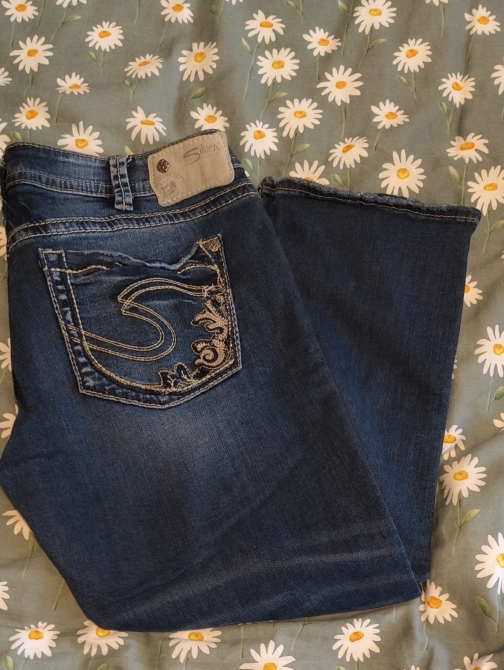 Silver Aiko Capri With Pocket Design